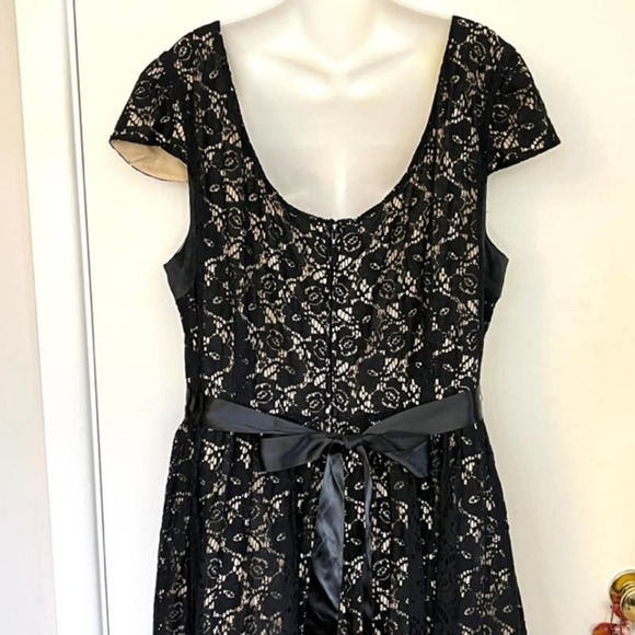 POMPOUS GIRLY PLUS SIZE 22W LBD BLACK LACE ABIGAIL DRESS FULLY LINED - Picture 9 of 12